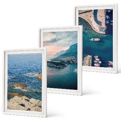 Composizione di quadri Panorami marini, scogliere, porti