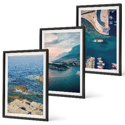 Composizione di quadri Panorami marini, scogliere, porti