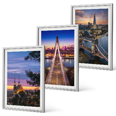 Set di quadri incorniciati Panorami di ponti e tramonti
