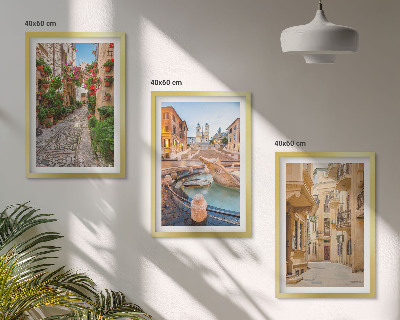 Set di quadri incorniciati Le affascinanti vie della fontana