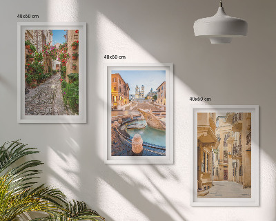 Set di quadri incorniciati Le affascinanti vie della fontana