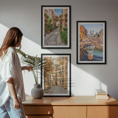 Set di quadri incorniciati Le affascinanti vie della fontana