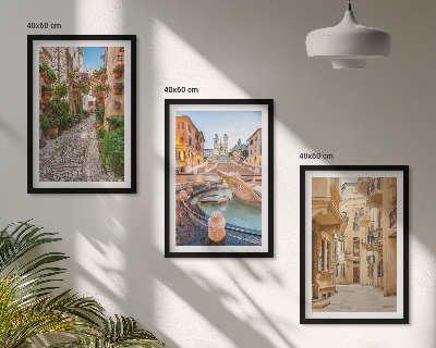 Set di quadri incorniciati Le affascinanti vie della fontana