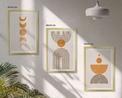 Set di quadri incorniciati Decorazioni bohémien minimaliste