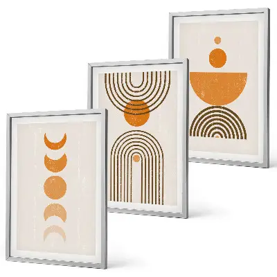 Set di quadri incorniciati con decorazioni bohémien minimaliste