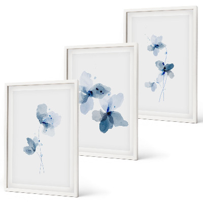Composizione di quadri Fiori blu