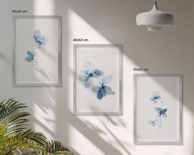 Composizione di quadri Fiori blu