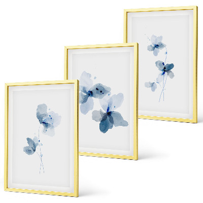 Composizione di quadri Fiori blu
