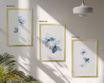 Composizione di quadri Fiori blu