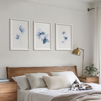 Composizione di quadri Fiori blu