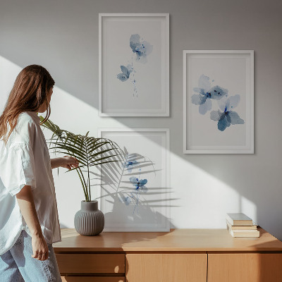 Composizione di quadri Fiori blu