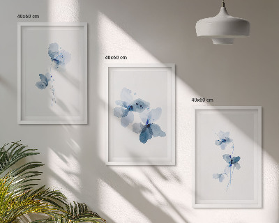 Composizione di quadri Fiori blu