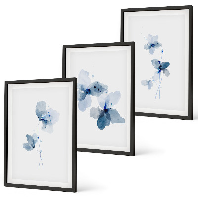 Composizione di quadri Fiori blu