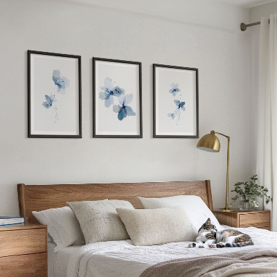 Composizione di quadri Fiori blu