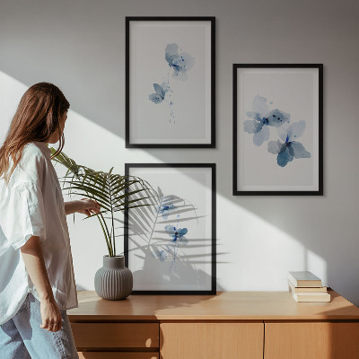 Composizione di quadri Fiori blu