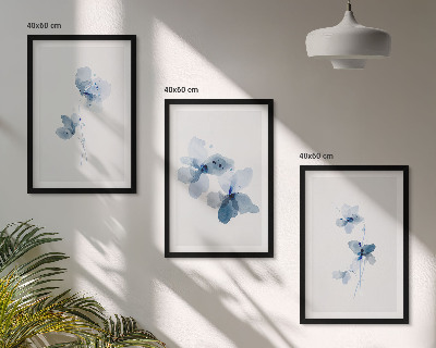 Composizione di quadri Fiori blu