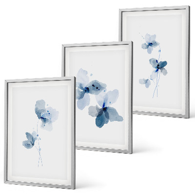 Composizione di quadri Fiori blu
