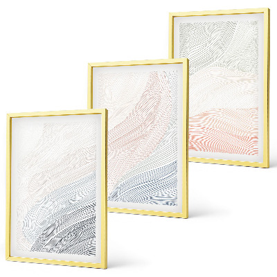 Composizione di quadri Onde astratte in cartone pastello