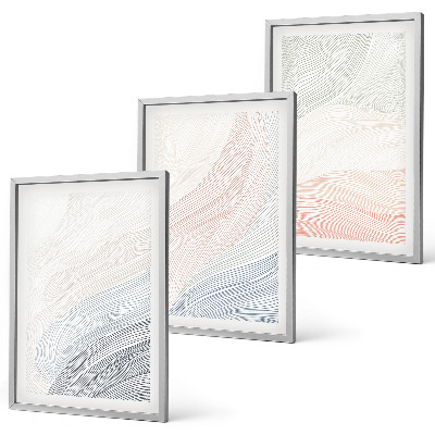 Composizione di quadri Onde astratte in cartone pastello