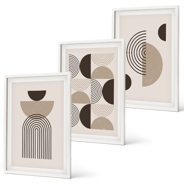 Set di quadri incorniciati Modelli astratti di minimalismo