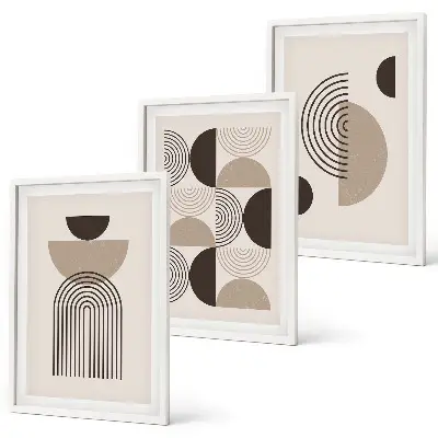 Set di quadri incorniciati con motivi minimalisti astratti
