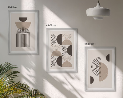 Set di quadri incorniciati Modelli astratti di minimalismo