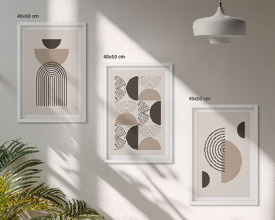 Set di quadri incorniciati Modelli astratti di minimalismo
