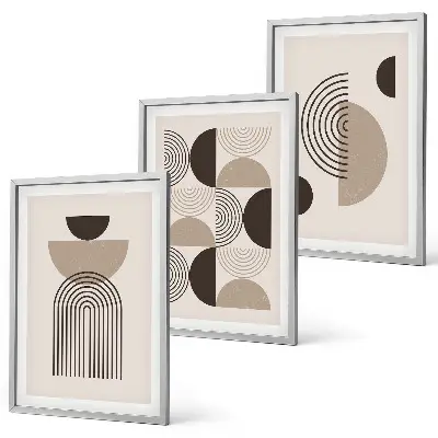 Set di quadri incorniciati con motivi minimalisti astratti