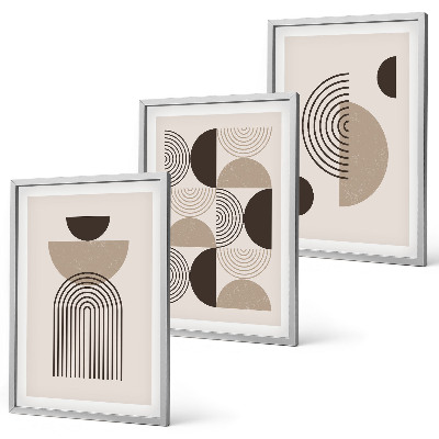 Set di quadri incorniciati Modelli astratti di minimalismo