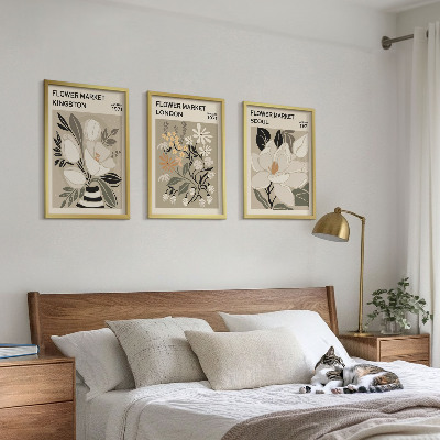 Set di quadri incorniciati Fiori retrò provenienti da città di tutto il mondo