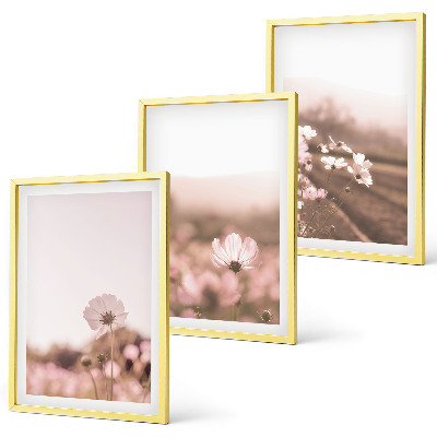 Set di 3 quadri Prati fioriti, paesaggi estivi