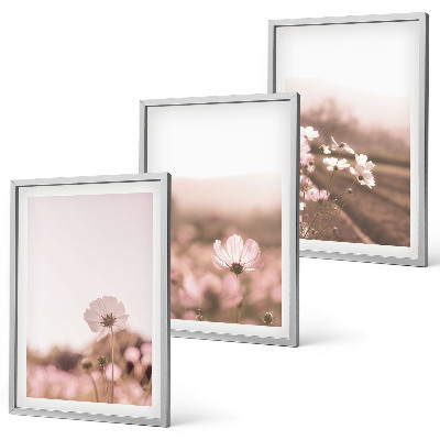 Set di 3 quadri Prati fioriti, paesaggi estivi