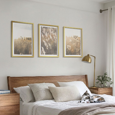 Composizione di quadri Paesaggio erba fiori calore