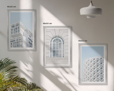 Set di quadri incorniciati geometria dell'architettura moderna