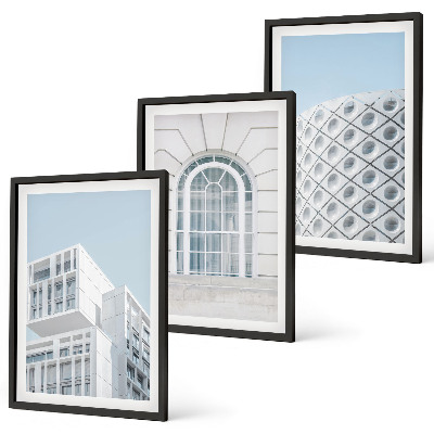 Set di quadri incorniciati geometria dell'architettura moderna