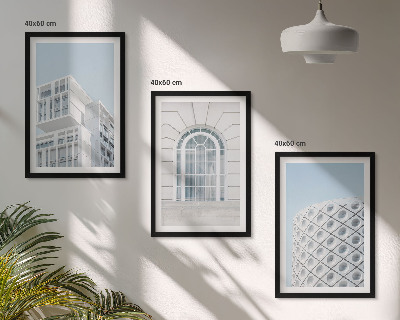 Set di quadri incorniciati geometria dell'architettura moderna