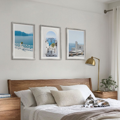 Composizione di quadri Edifici del Mar Bianco in Grecia
