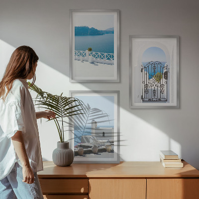 Composizione di quadri Edifici del Mar Bianco in Grecia