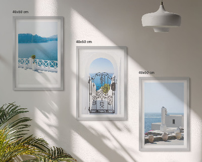 Composizione di quadri Edifici del Mar Bianco in Grecia