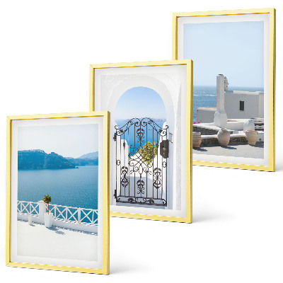Composizione di quadri Edifici del Mar Bianco in Grecia