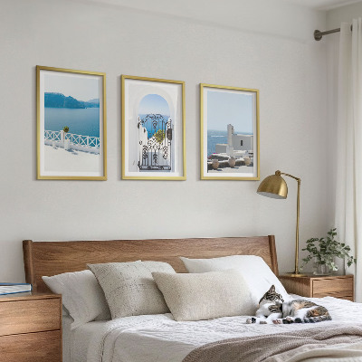 Composizione di quadri Edifici del Mar Bianco in Grecia