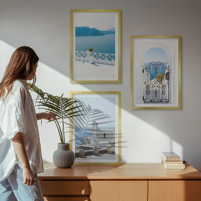 Composizione di quadri Edifici del Mar Bianco in Grecia