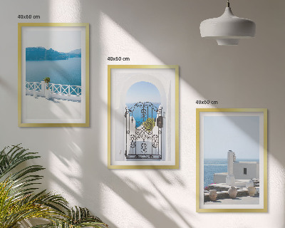 Composizione di quadri Edifici del Mar Bianco in Grecia