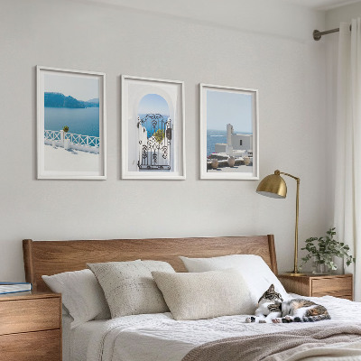 Composizione di quadri Edifici del Mar Bianco in Grecia