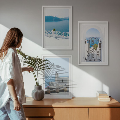 Composizione di quadri Edifici del Mar Bianco in Grecia