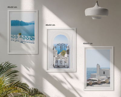 Composizione di quadri Edifici del Mar Bianco in Grecia