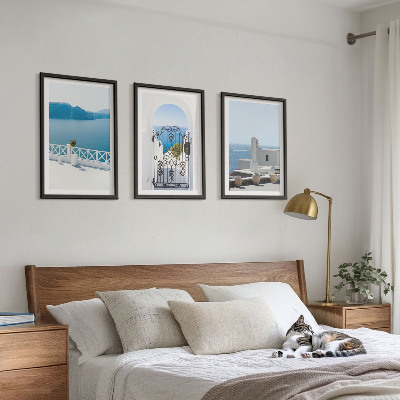 Composizione di quadri Edifici del Mar Bianco in Grecia