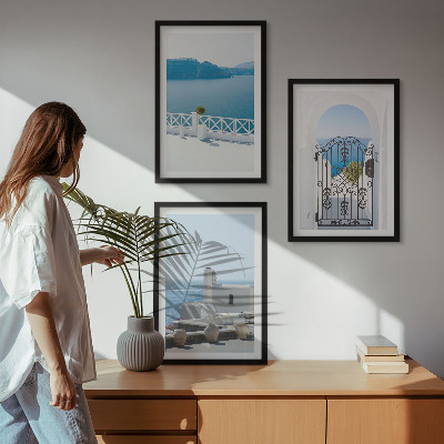 Composizione di quadri Edifici del Mar Bianco in Grecia