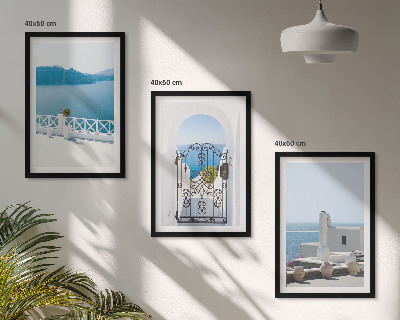Composizione di quadri Edifici del Mar Bianco in Grecia