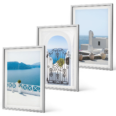 Composizione di quadri Edifici del Mar Bianco in Grecia